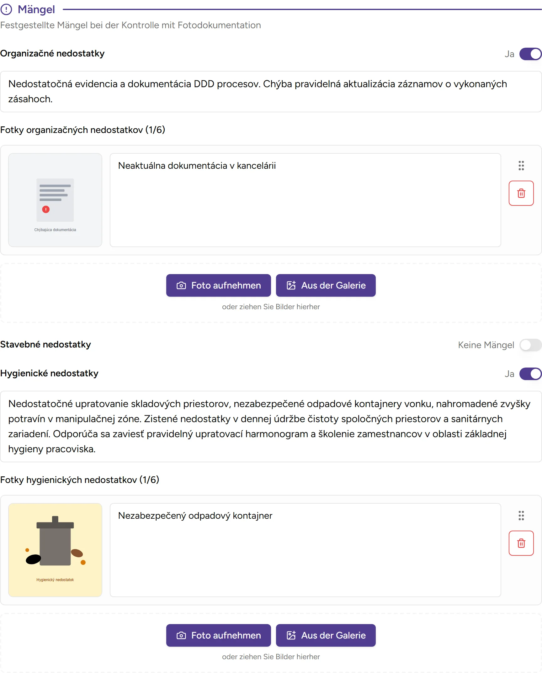 Mängelverfolgung - desktop